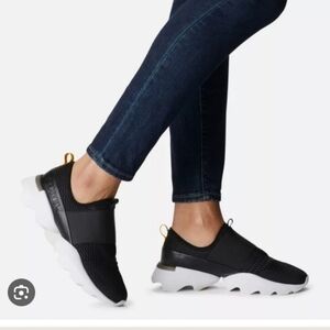 Sorel Women's Kinetic Impact Strap Sneakers Black White US size 7